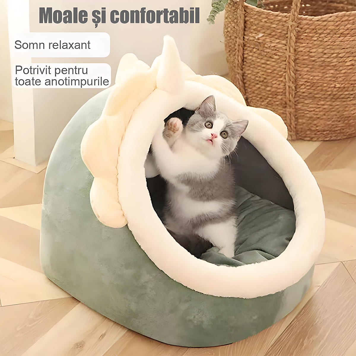 Cușcă universală pentru pisici și câini, potrivită pentru toate anotimpurile, lavabilă și detașabilă