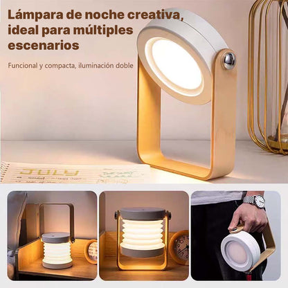 Nueva lámpara LED tipo linterna, luz nocturna creativa, lámpara de escritorio plegable para proteger los ojos, lámpara USB, regalo único para el hogar, luz ambiental.