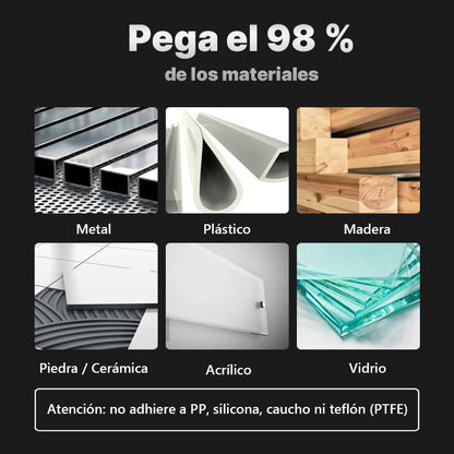 Pegamento universal para uso doméstico - Pegamento sin clavos, ideal para paredes, azulejos, fuerte adherencia, impermeable y a prueba de humedad, también para puertas y ventanas de vidrio.