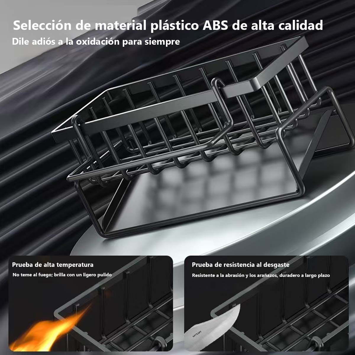 Nuevo estante de cocina para almacenamiento: soporte para paños, escurridor, organizador para esponjas y estropajos, apto para grifos y fregaderos.