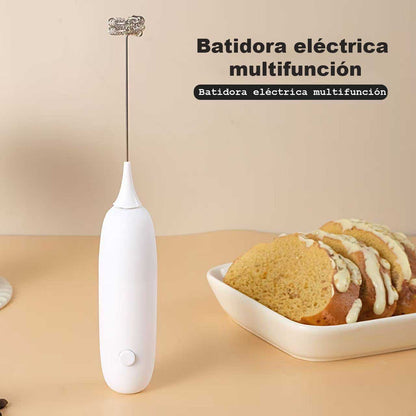 Espumador de leche eléctrico de mano, batidor para repostería y café, mezclador de leche, máquina para hacer espuma de leche.