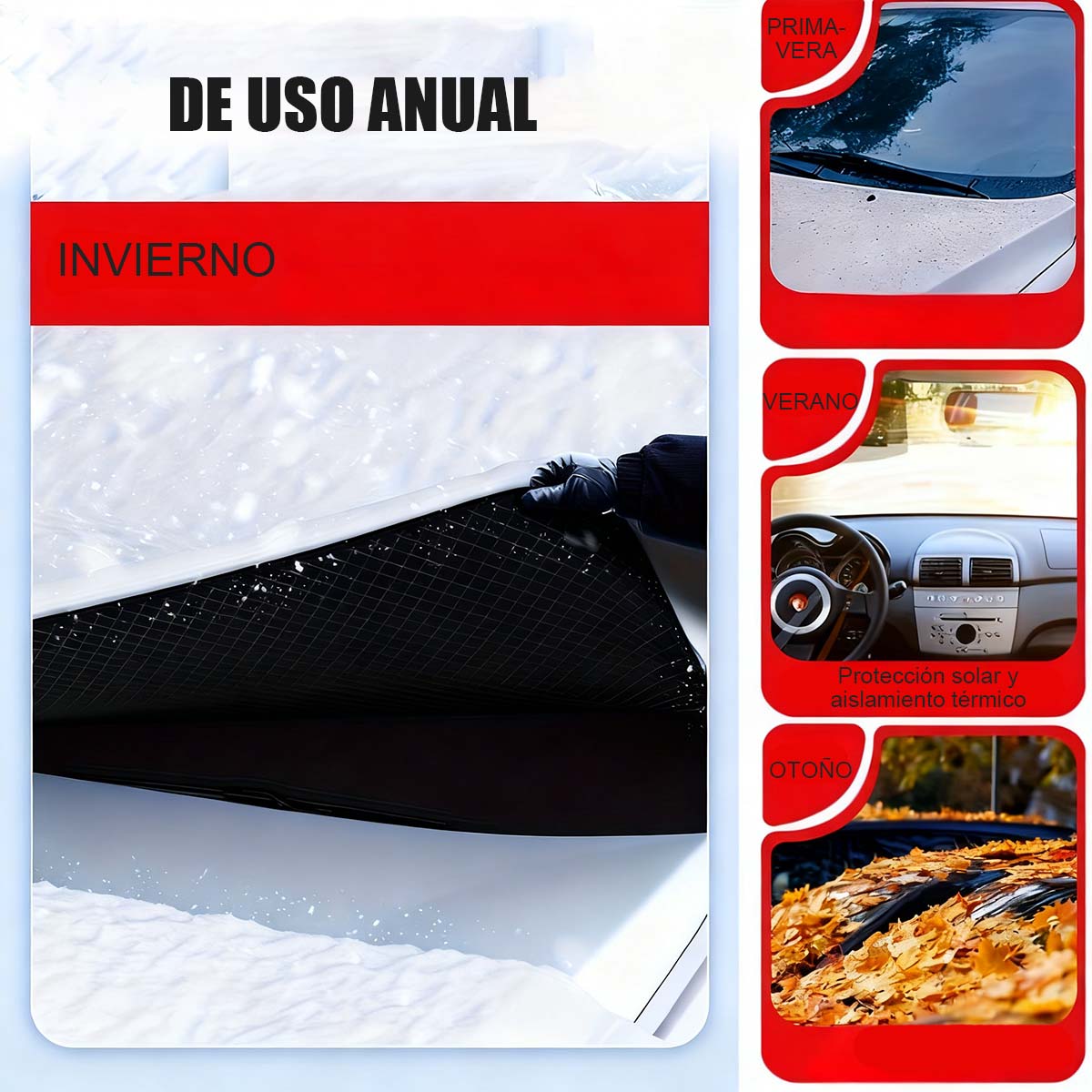 Nueva funda protectora para parabrisas de coche, resistente a la nieve, sol y frío, gruesa y multiusos.