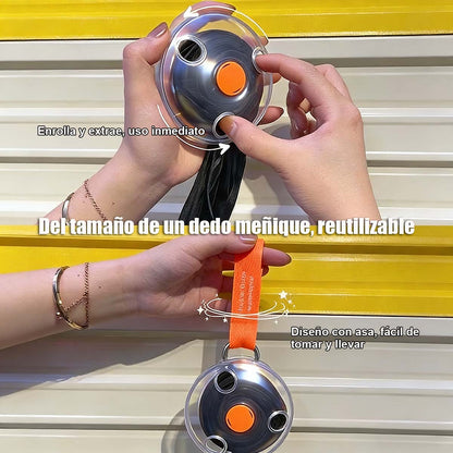 Bolsa plegable de disco pequeño multifuncional portátil, bolsa de compras creativa con expansión y almacenamiento, bolsa de almacenamiento conveniente con plato giratorio.