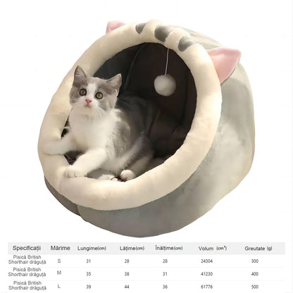 Cușcă universală pentru pisici și câini, potrivită pentru toate anotimpurile, lavabilă și detașabilă