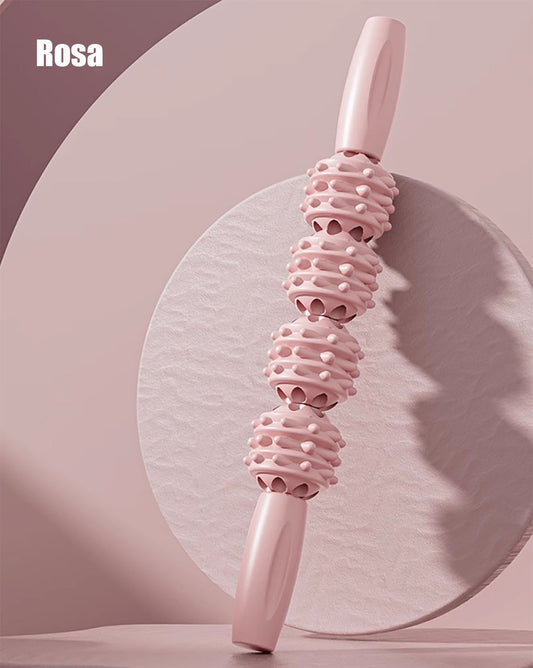 Rodillo masajeador para piernas, artefacto de adelgazamiento, rueda anular de compresión, relajador de músculos de pantorrilla y muslo, barra tipo "dientes de lobo" para masaje en piernas.