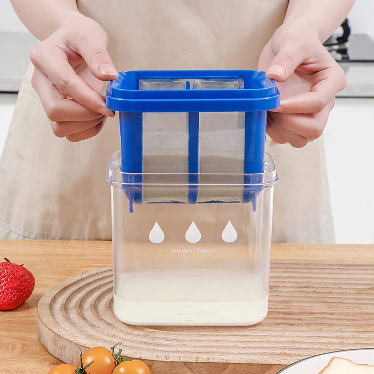 "Filtro para yogur, colador de queso y leche de soja, malla filtrante para hacer yogur griego casero, separador de suero para cold brew lácteo