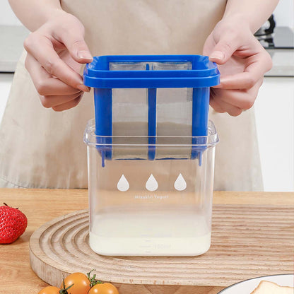 "Filtro para yogur, colador de queso y leche de soja, malla filtrante para hacer yogur griego casero, separador de suero para cold brew lácteo