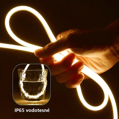 USB svetelný pás, 5V nízke napätie, flexibilný neónový silikónový LED pás, vodoodolný — vhodný na kozmetické zrkadlo, čelo postele, TV podsvietenie a náladové osvetlenie.