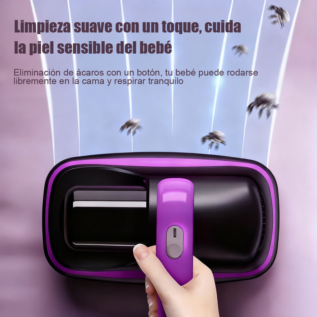 **Nuevo aspirador inalámbrico doméstico para cama, de gran potencia, con fuerte succión y luz UV, un verdadero eliminador de ácaros.**
