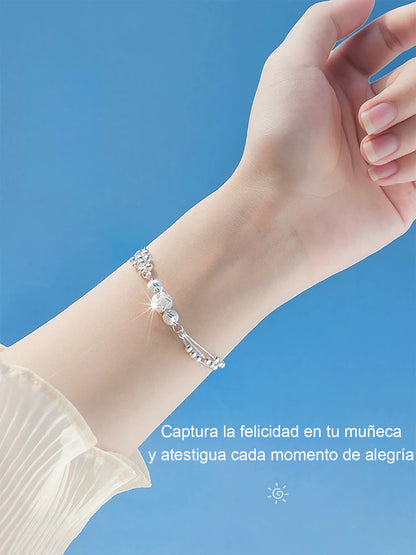 Pulsera de mujer "Tres Vidas Tres Generaciones" con cuentas de piedra de la suerte, diseño ligero de lujo y delicado, nuevo estilo.
