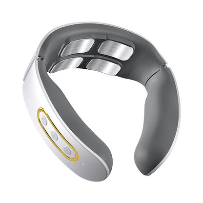 Dispositivo de masaje cervical para el hogar, eléctrico e inteligente, con tecnología de pulso electromagnético y amasado para cuello y hombros.