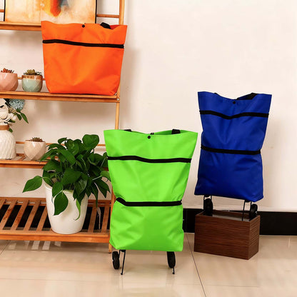 Carrito portátil para compras, carro plegable con ruedas, ligero, apto para uso doméstico y para recoger paquetes.、