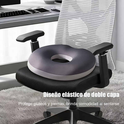 Cojín para glúteos de memoria: El rey de la comodidad. Alivia el dolor de coxis y es ideal para embarazadas, oficina y viajes.