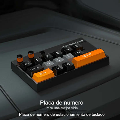 Placa de número temporal para estacionamiento, placa de teléfono para mover el vehículo, accesorios de lujo para coches, números creativos para el interior del coche.