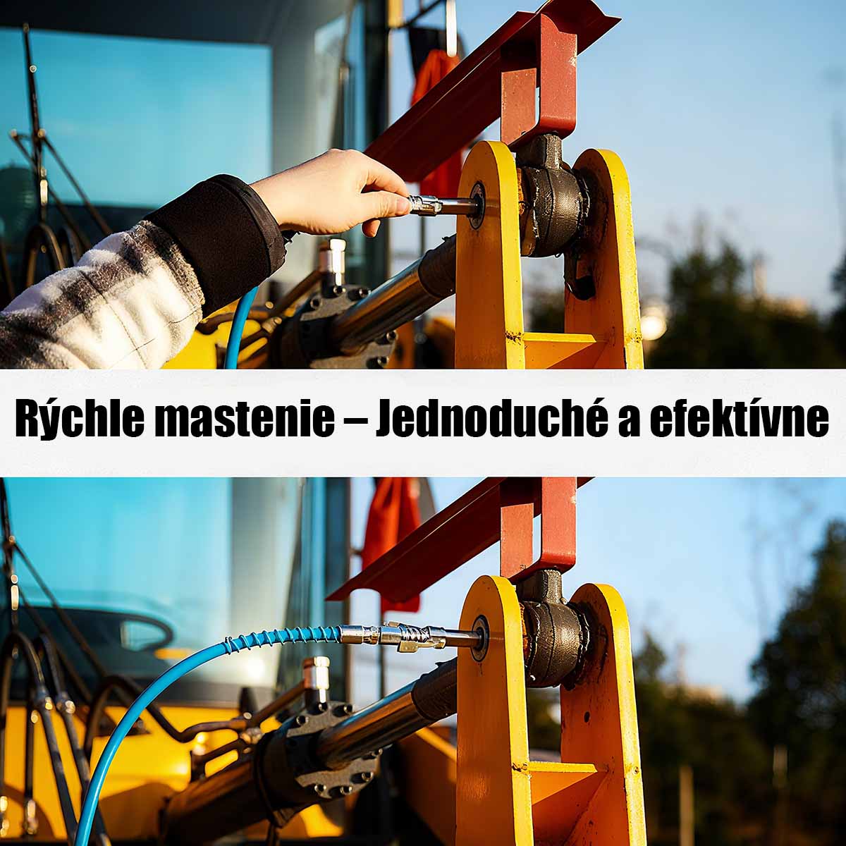 Sada dvojručného mazacieho nástavca s dávkovačom na maslo