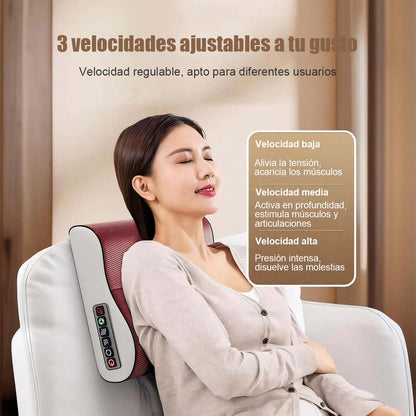 Nuevo cojín de masaje para cuello, multifuncional, con función de calor para todo el cuerpo, masajeador para la zona lumbar, con calentamiento por infrarrojos y función de amasado.