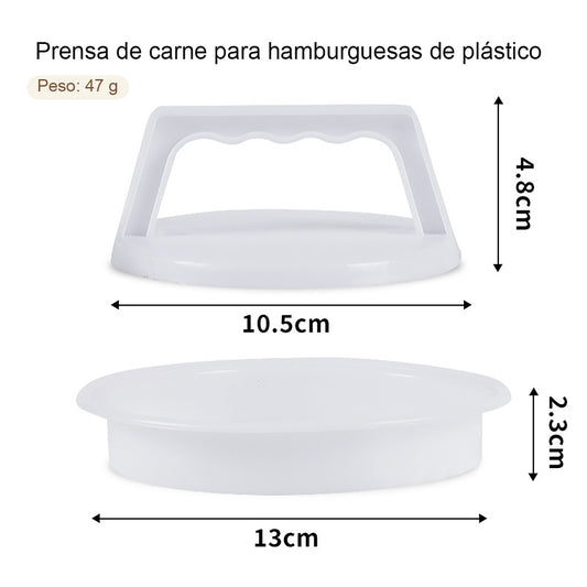 **Prensa multifuncional para carne** — Molde para hamburguesas, herramienta de cocina para prensar carne y hacer empanadas de hamburguesa.