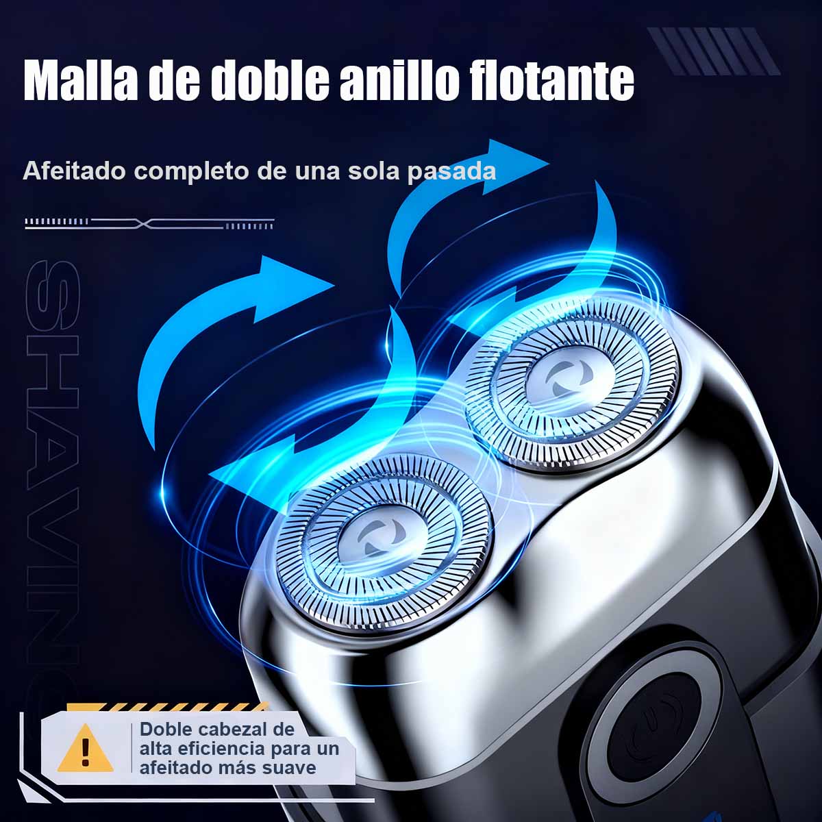 "Nuevo modelo de afeitadora eléctrica para hombres, cabezal magnético, mini portátil, afeitadora de doble cabezal."