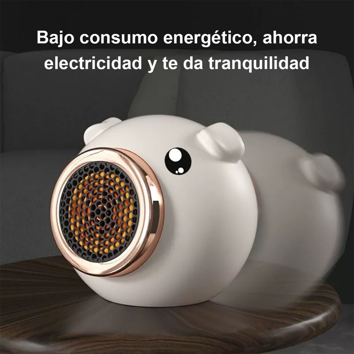 Calefactor de escritorio en forma de cerdito, calefacción eléctrica para el hogar y dormitorio, calefactor eléctrico de bajo consumo.