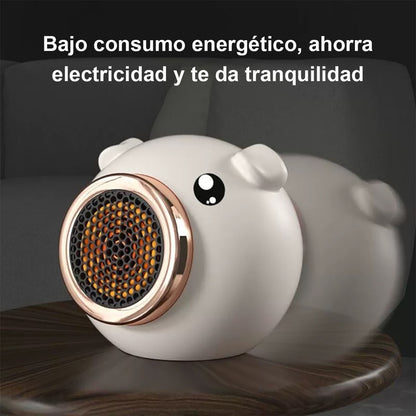 Calefactor de escritorio en forma de cerdito, calefacción eléctrica para el hogar y dormitorio, calefactor eléctrico de bajo consumo.
