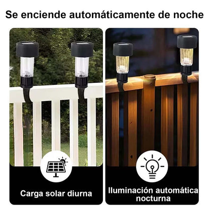 Luz solar de jardín de nuevo modelo · Lámpara con bridas para vallas y barandillas · Luz decorativa impermeable para balcón