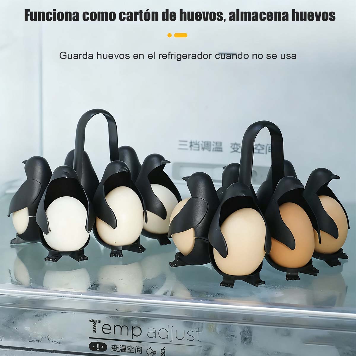 Soporte de cocina en forma de pingüino para cocer huevos; portahuevos para hervir y cocinar al vapor