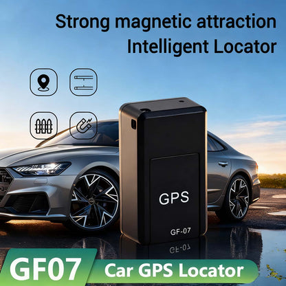 Localizador GF07 — Dispositivo antiperdida para ancianos y niños, GPS con imán potente para coche, sin necesidad de instalación.