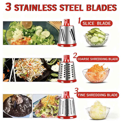 Cortador de tambor multifuncional para cocina, rallador manual doméstico, cortapapas en rodajas, máquina de rebanar queso y verduras.