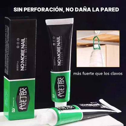 Pegamento universal para uso doméstico - Pegamento sin clavos, ideal para paredes, azulejos, fuerte adherencia, impermeable y a prueba de humedad, también para puertas y ventanas de vidrio.