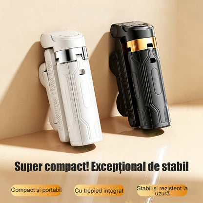 Noua versiune super mini a batonului de selfie | Ușor de transportat, universal, cu trepied cu 4 picioare, un dispozitiv magic pentru fotografii cu telefon, rotire la 360 de grade.