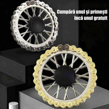 Girator de deget cu lanț și roată dințată, jucărie anti-stres