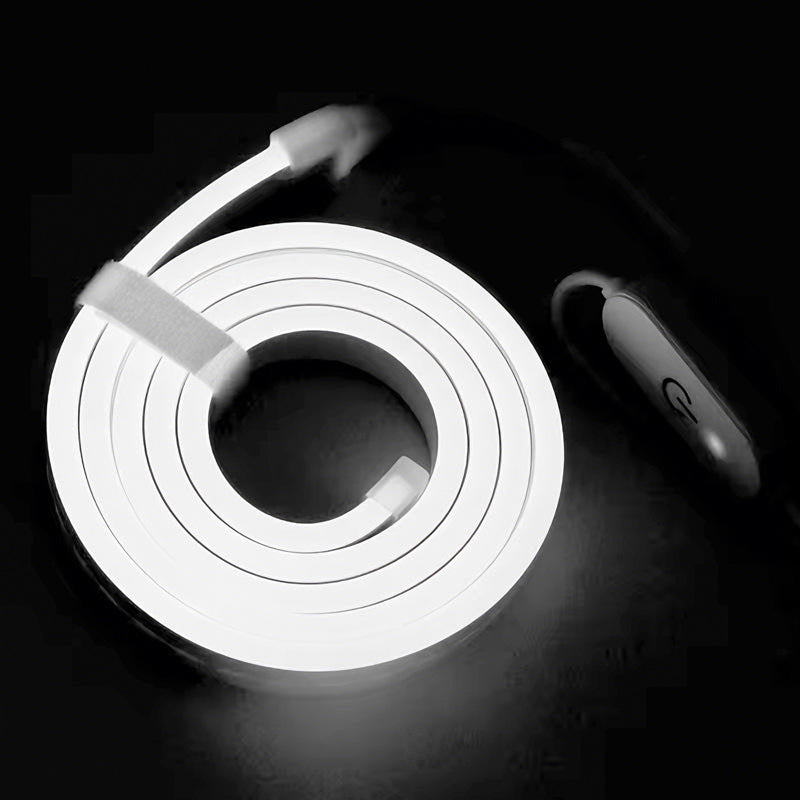 USB svetelný pás, 5V nízke napätie, flexibilný neónový silikónový LED pás, vodoodolný — vhodný na kozmetické zrkadlo, čelo postele, TV podsvietenie a náladové osvetlenie.