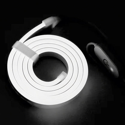 USB svetelný pás, 5V nízke napätie, flexibilný neónový silikónový LED pás, vodoodolný — vhodný na kozmetické zrkadlo, čelo postele, TV podsvietenie a náladové osvetlenie.