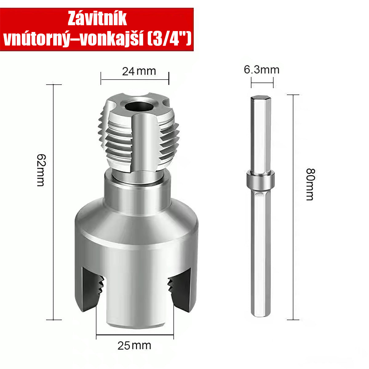 Nový typ zariadenia na rezanie závitov na vodovodné potrubie, vrták pre elektrickú vŕtačku
