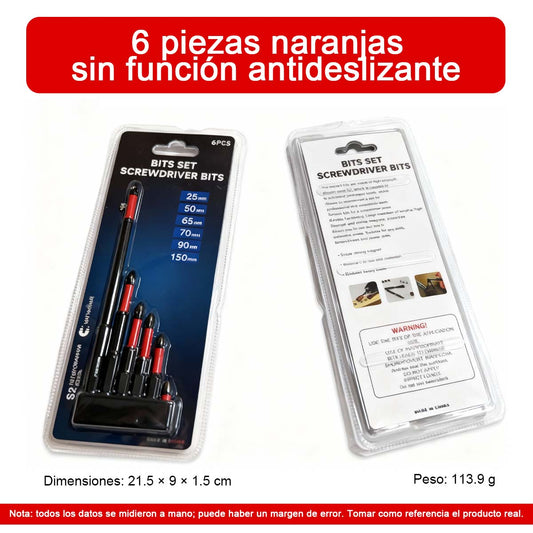 "Juego de puntas magnéticas de alta fuerza, cabezal Phillips S2 de alta dureza, para destornillador eléctrico y taladro eléctrico, set de tornillos"