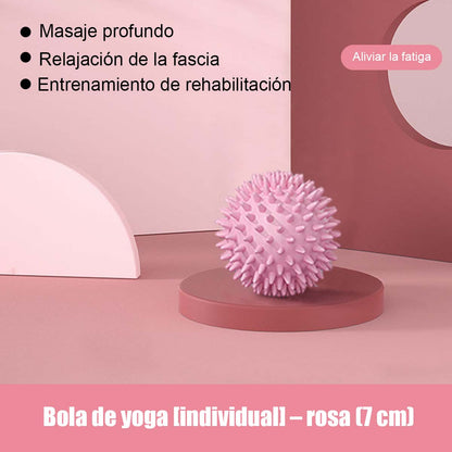 Bola de fasas para fitness y masaje, bola de masaje para cuello, hombros, cintura, piernas y alivio muscular, masaje de planta del pie, bola de cacahuate para yoga y cuidado de la salud.