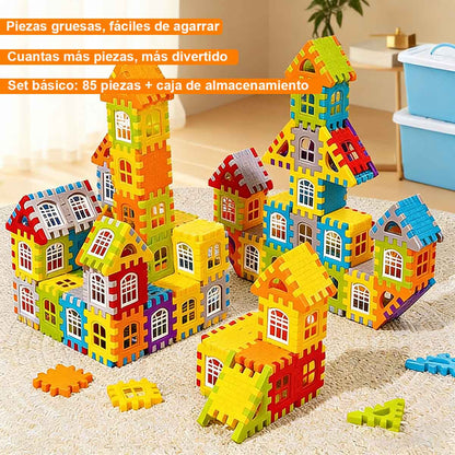 Bloques de gran tamaño para niños - Juguete de ensamblaje para construir casas, ideal para niños de 3 a 6 años, tanto niños como niñas, para estimular la inteligencia y la creatividad.