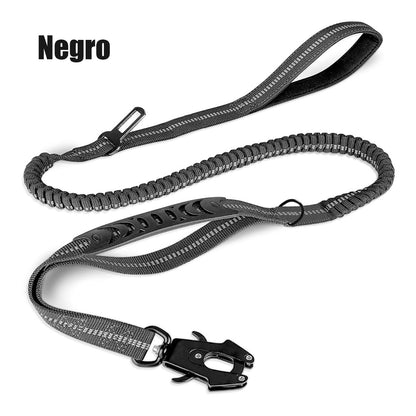 "Correa para perros medianos y grandes para coche, antiescape, antiexplosión, retráctil con amortiguación, cómoda y segura."