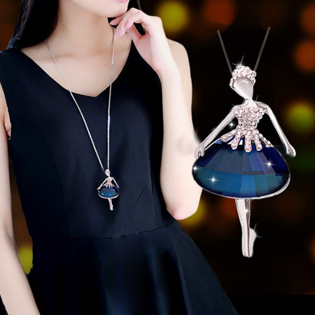 Gargantilla de Moda: Un collar largo con un toque de lujo contemporáneo, un accesorio único y versátil para la temporada.