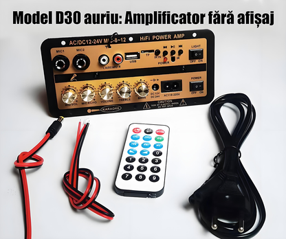 Amplificator auto Bluetooth cu intrare card, 12 V / amplificator de mare putere 24 V – placă de bază