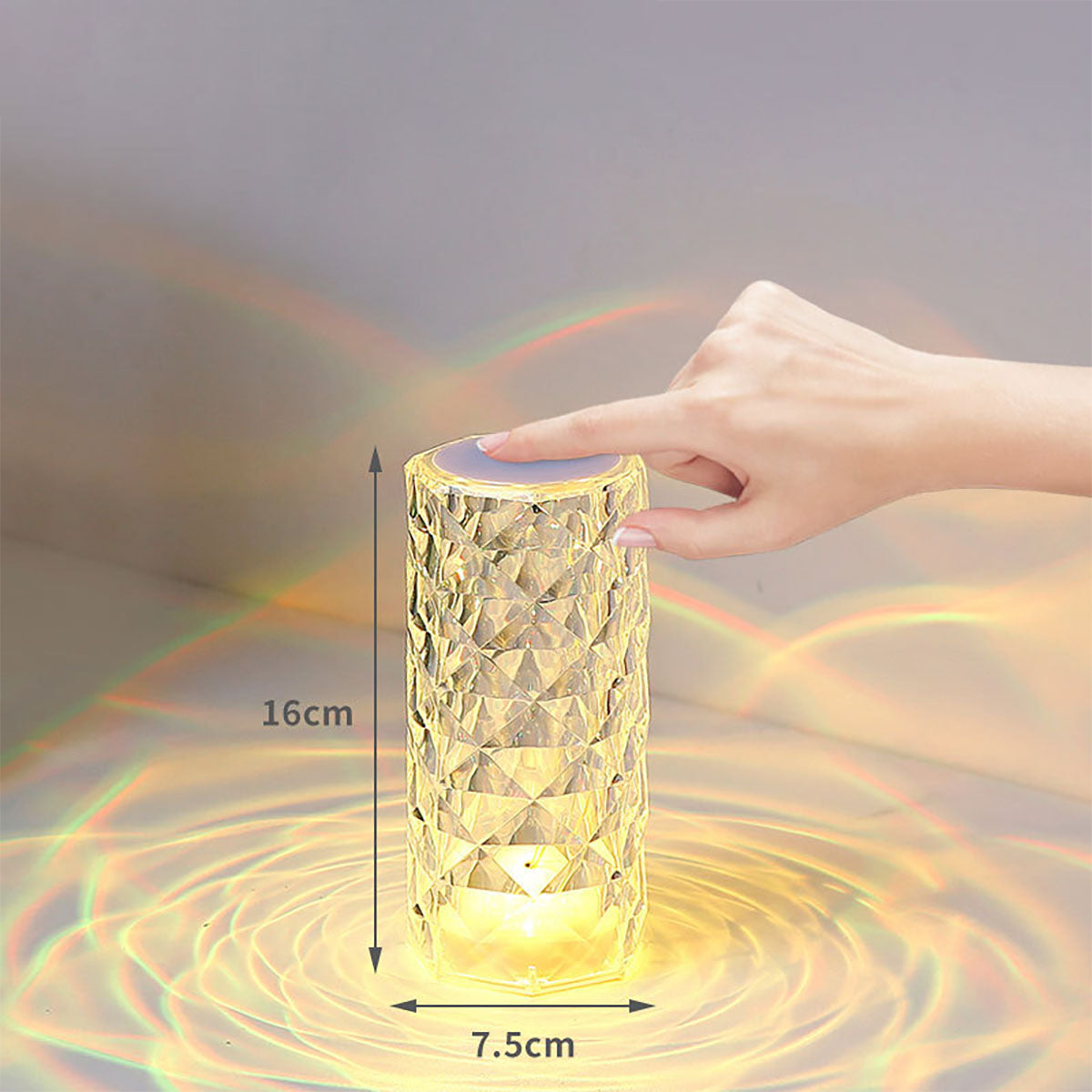 Lámpara de ambiente creativa con decoración de rosa, lámpara de mesa recargable para cabecera de cama, luz nocturna viral de moda.