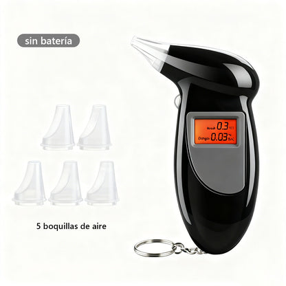 Alcoholímetro portátil para coche, prueba de aliento para vehículo, dispositivo de detección de alcohol para coche, especialmente diseñado para uso dentro del automóvil.
