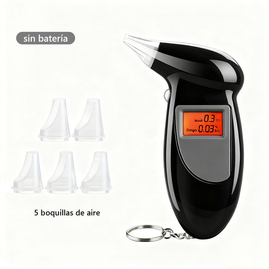 Alcoholímetro portátil para coche, prueba de aliento para vehículo, dispositivo de detección de alcohol para coche, especialmente diseñado para uso dentro del automóvil.