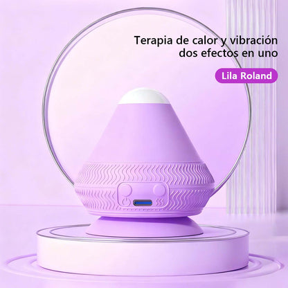 Bola de masaje eléctrica con succión para relajar puntos gatillo: masajeador vibratorio con calor para plantas del pie, cuello, hombros y zona lumbar